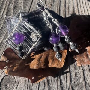 1 Set Amethyst und Lavasteine
