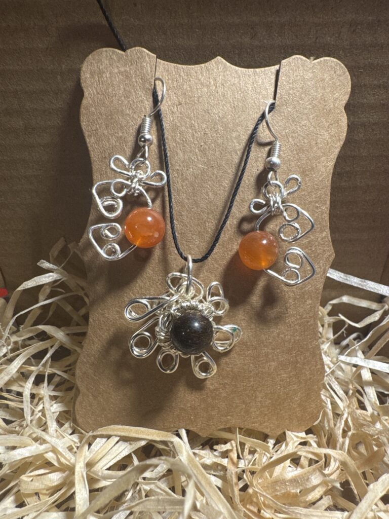 1 Set Bronzit und Feuerachat