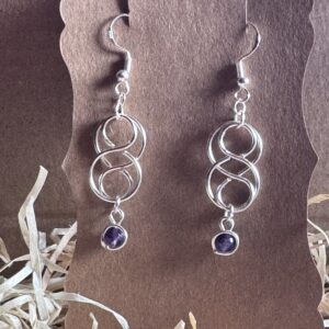 Ohrringe Unendlichkeit mit Amethyst