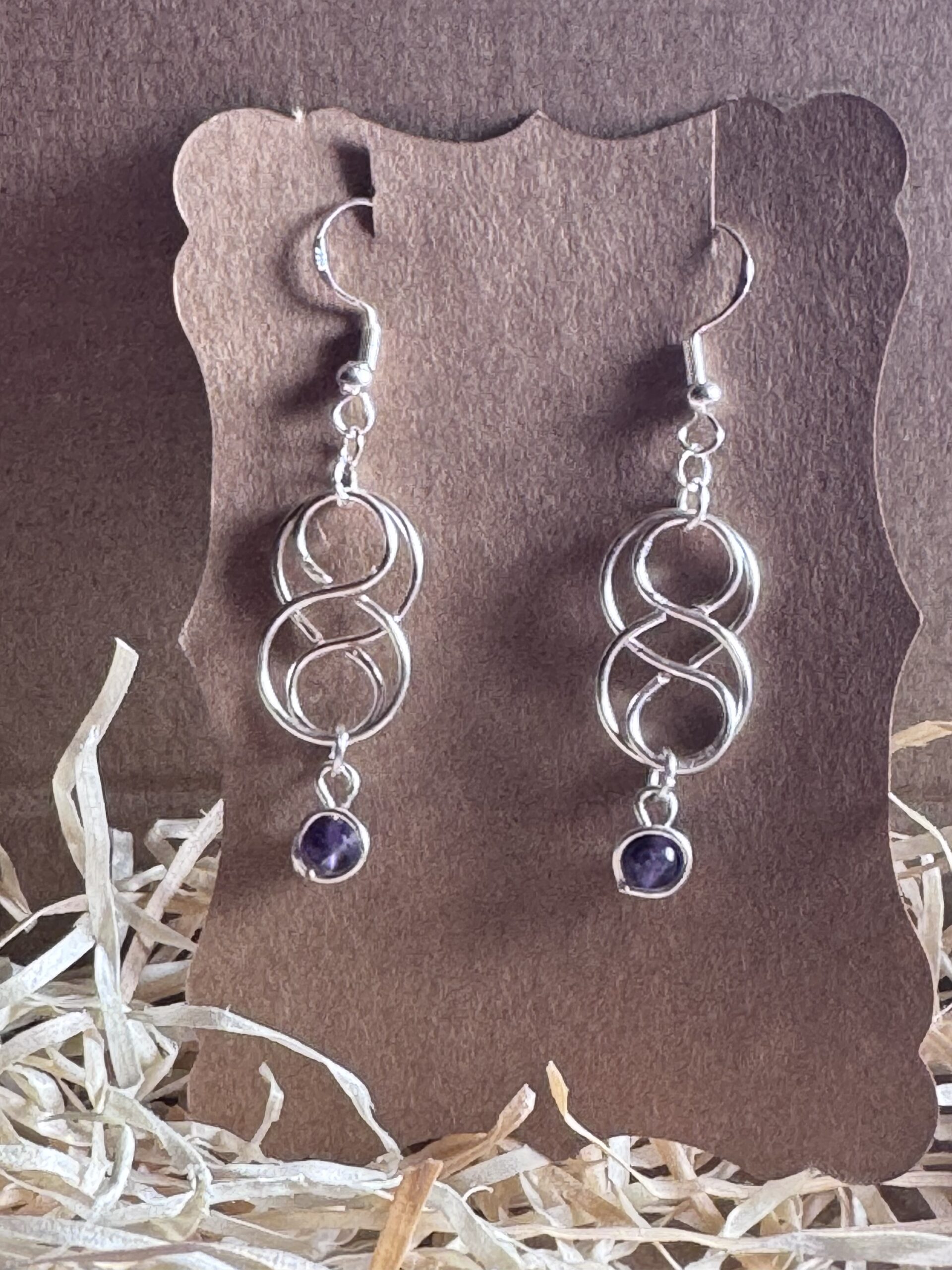 Ohrringe Unendlichkeit mit Amethyst
