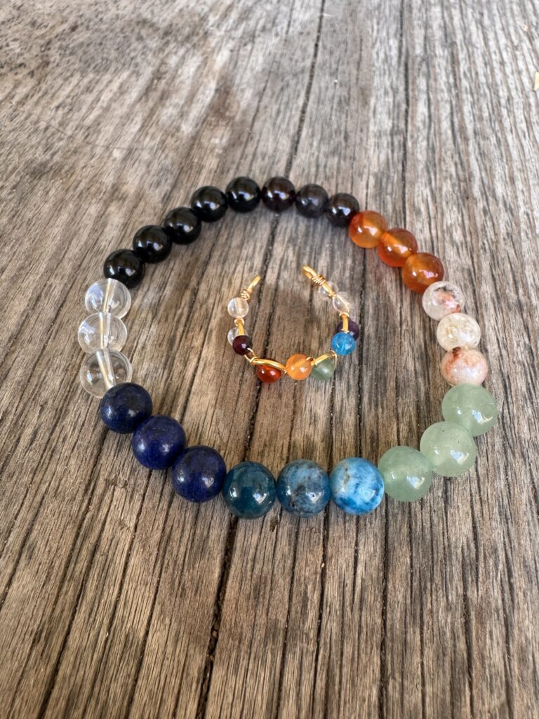 Chakra Set Armband und Ring