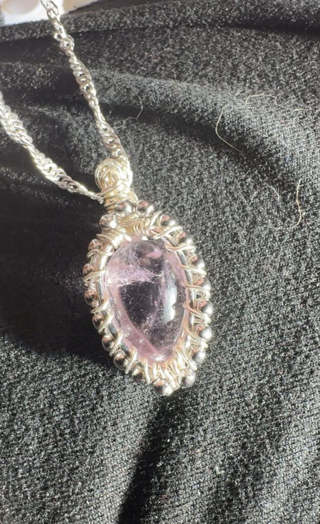 Halskette echt Silber mit Sternenstaub Amethyst
